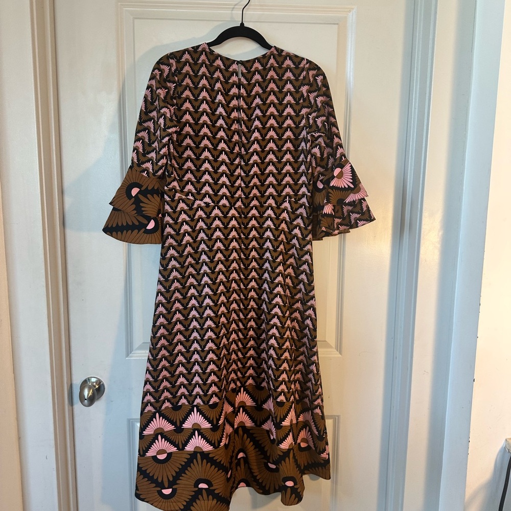 Traffic People Pink and Brown Patterned Maxi Dress - Picture 2 of 9